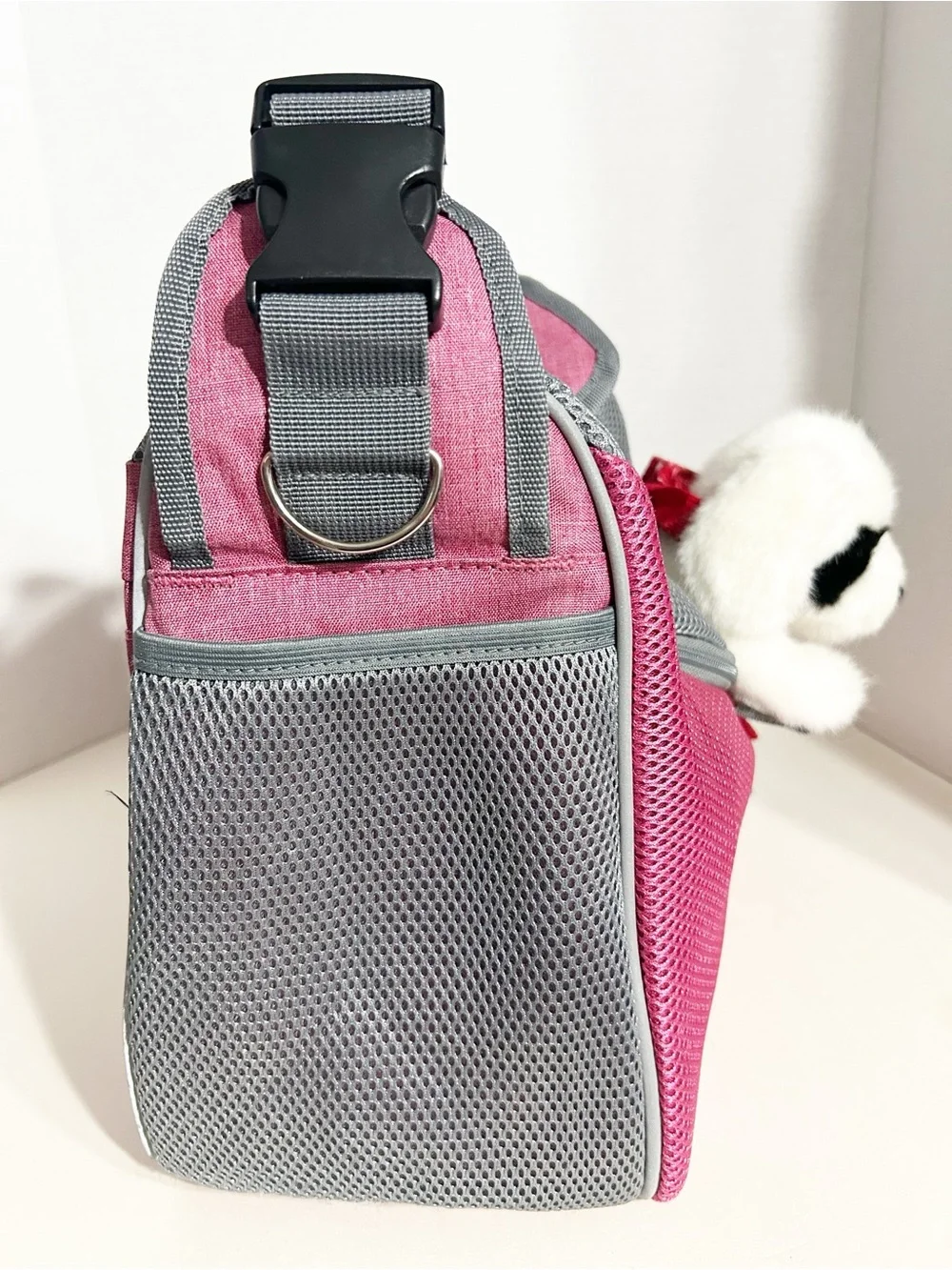Petami Pet Sling Carrier Pink Gray Soft-Sided Shoulder Pet Carrier Up to 10 lbs
